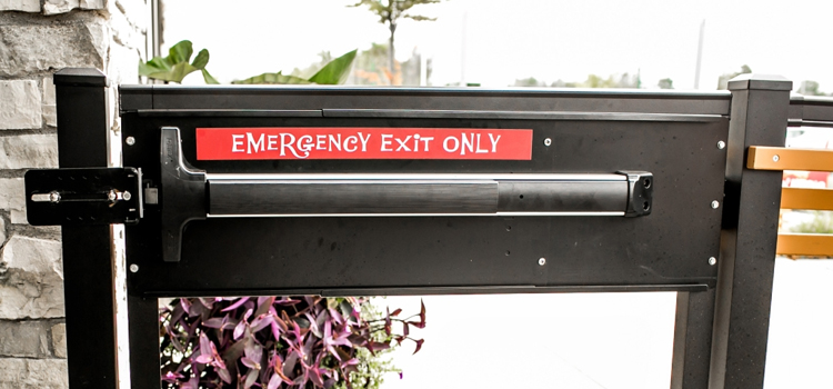 emergency push bar installation in El Dorado Hills