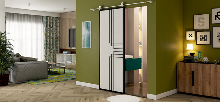 sliding bathroom door installation in El Dorado Hills